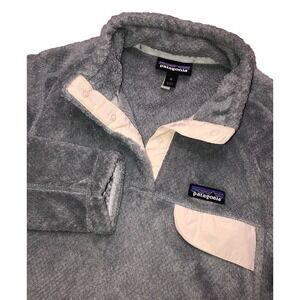 Patagonia Re-Tool Snap T Pullover Jacket Women's M Polartec Fleece‎ Gray